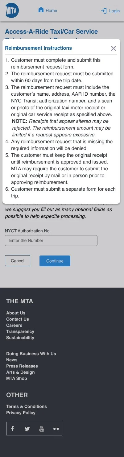 AAR Mobile — instructions modal
