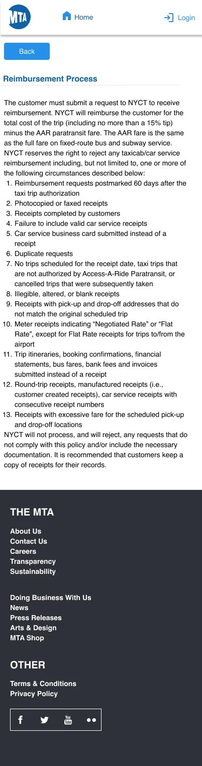 AAR Mobile — reimbursement process policy