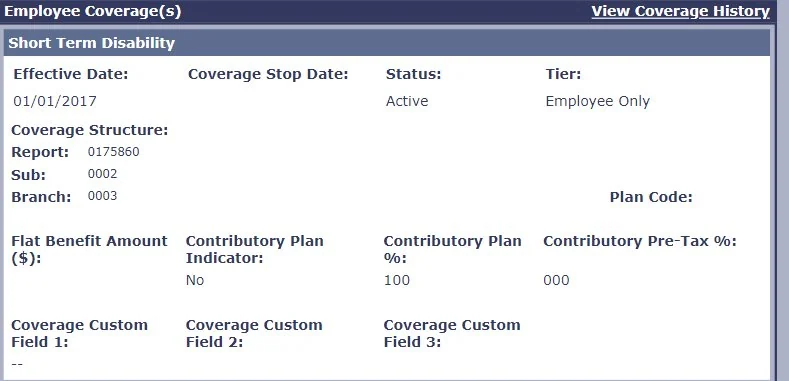 MetLife Enrollment Legacy — Employee Coverage Screen
