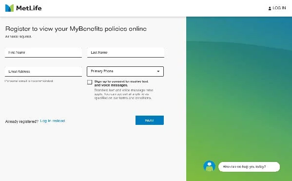 MetLife Registration Design A