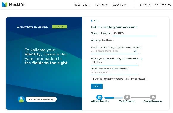 MetLife Registration Design B